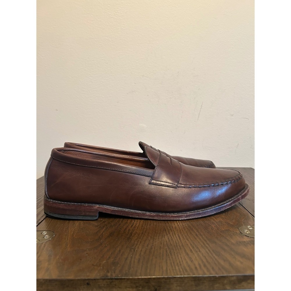 Allen Edmonds Loafers Men's 13 Brown Patriot Leather Penny Slip On Moc Toe